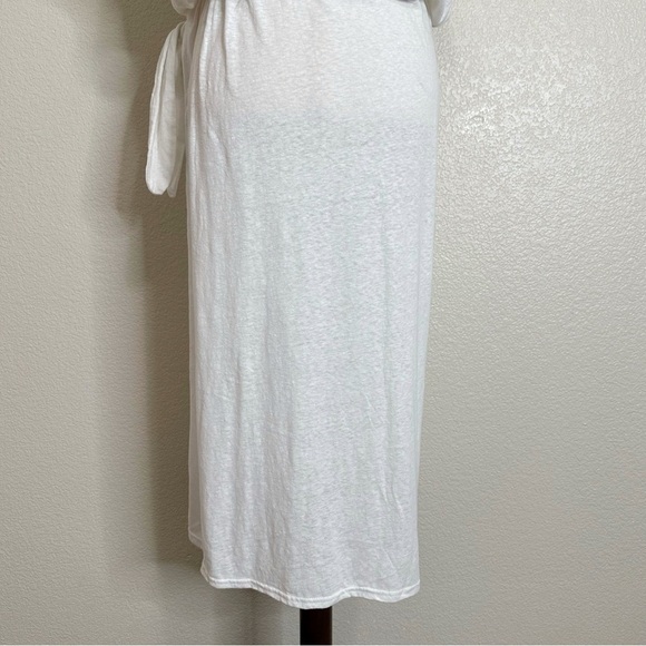 Free People Beach White Tie Waist Midi Dress, Sz Small - Picture 10 of 12